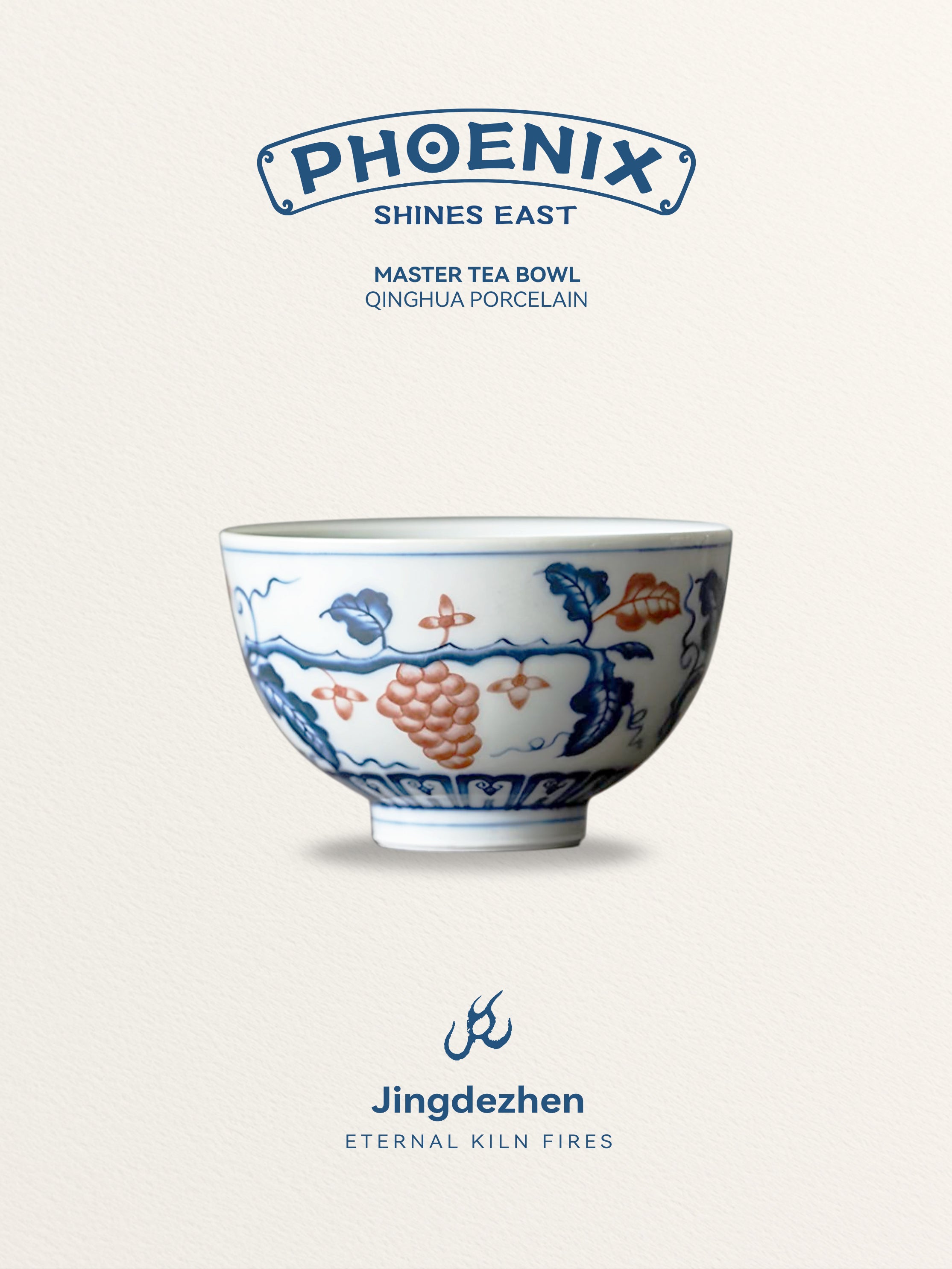 Antique-Style Qinhua Porcelain Teacups
