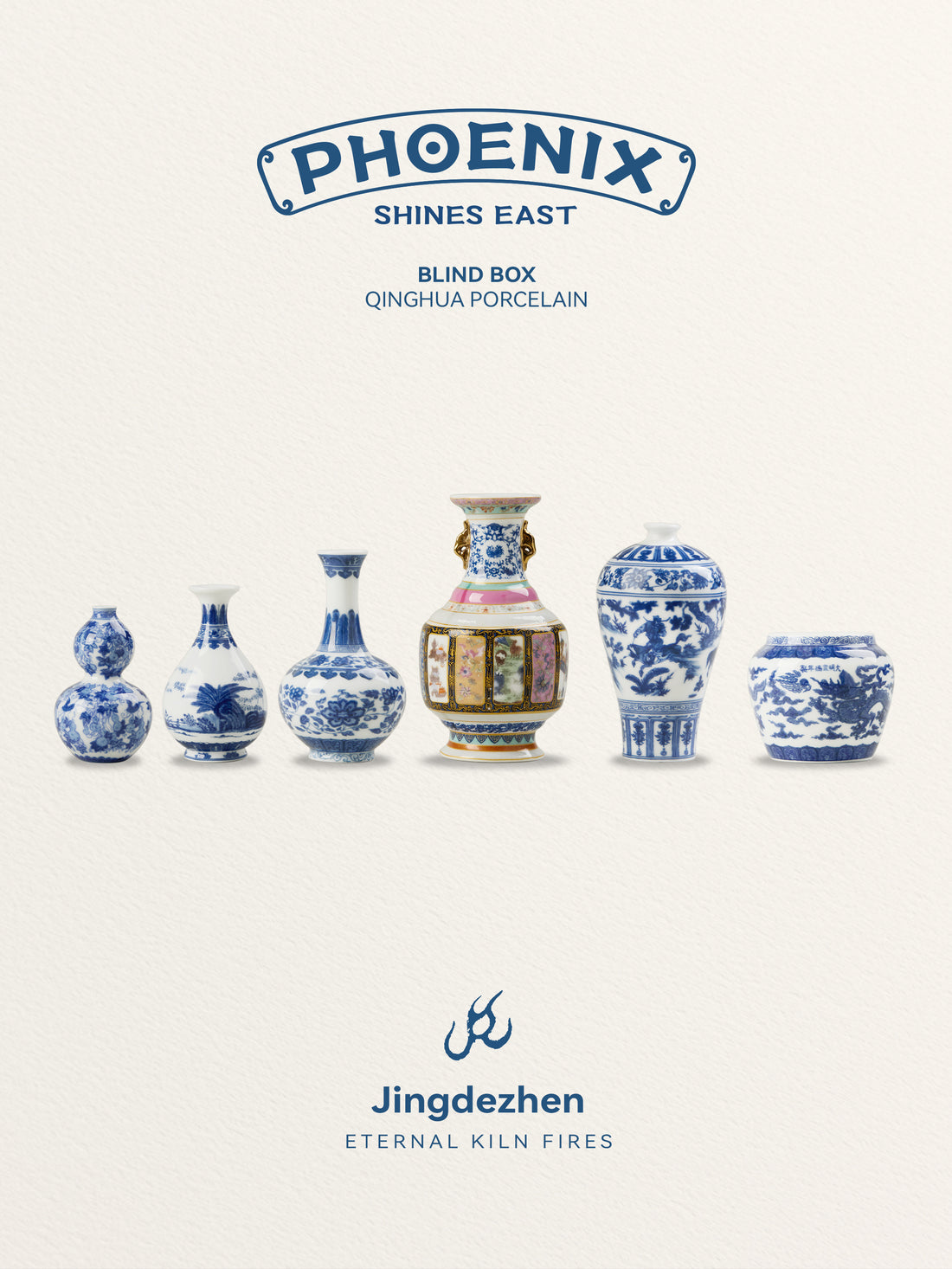 Blue and white porcelain blind box