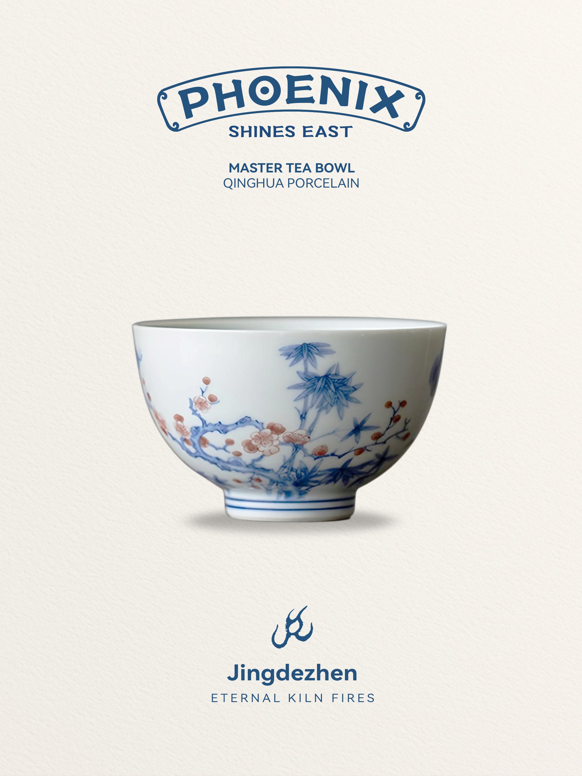 Antique-Style Qinhua Porcelain Teacups