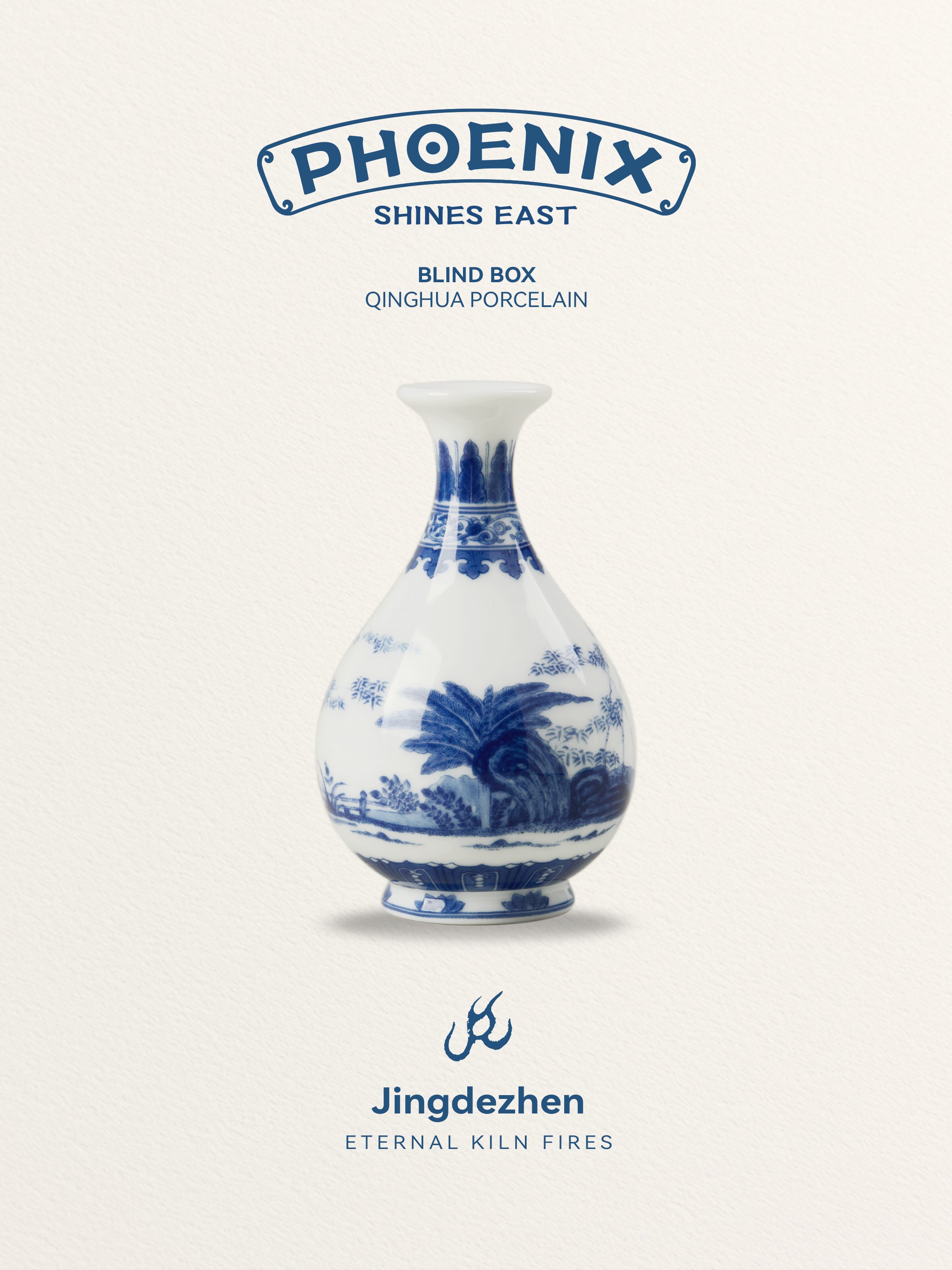 Blue and white porcelain blind box